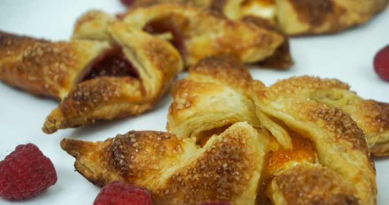 Apricot Raspberry Puff Pastry Pinwheels - Dulcet Scintilla