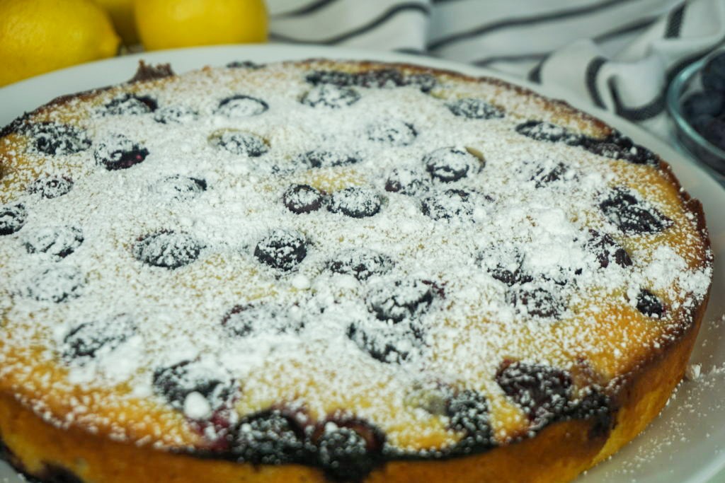 close-up of the blueberry lemon ricotta cheese 