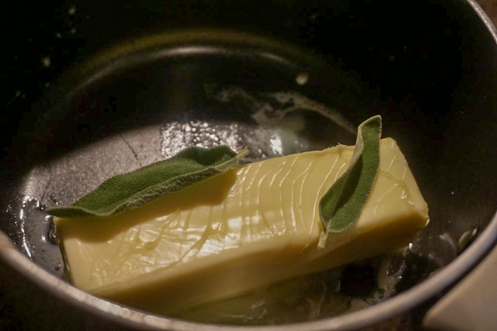 unsalted butter and sage 