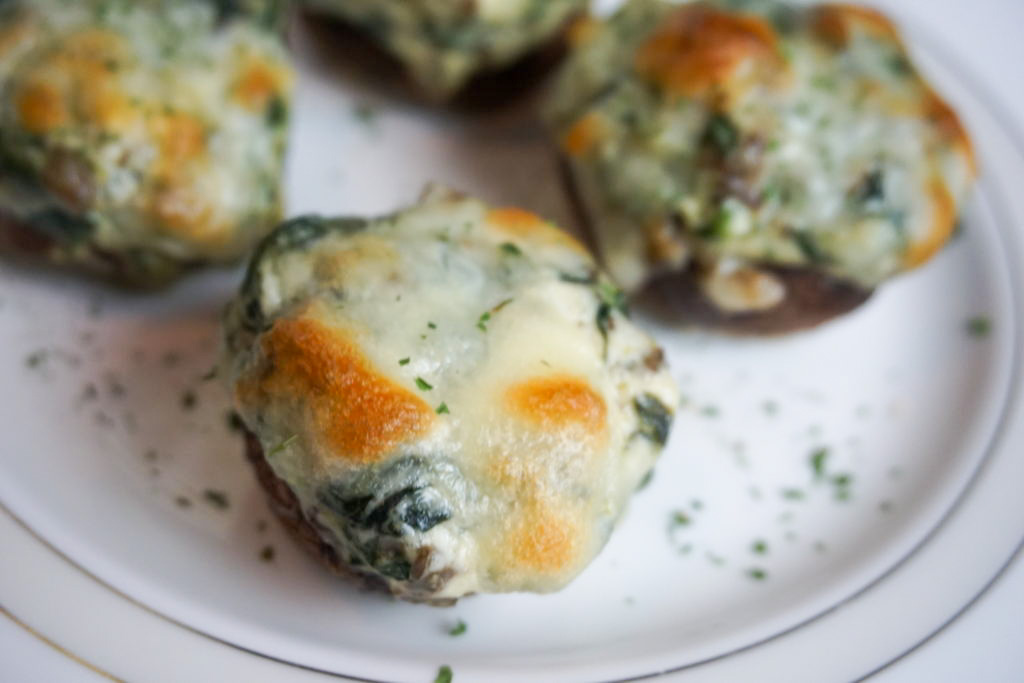 Spinach Stuffed Mushrooms Cheesy And Creamy Dulcet Scintilla