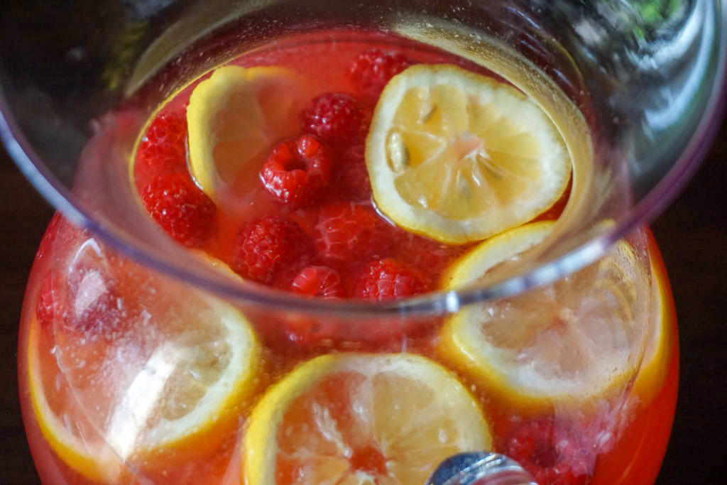 in the pitcher raspberry lemonade