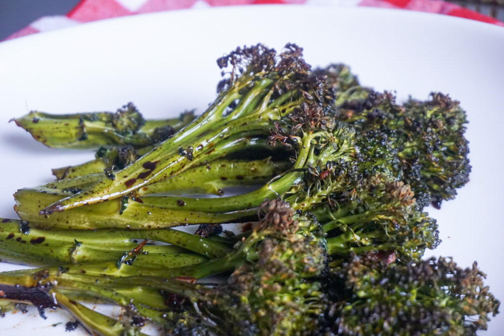 close-up of the prepared veggies