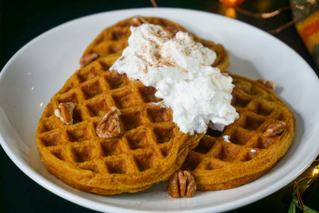 pumpkin spice latte waffles