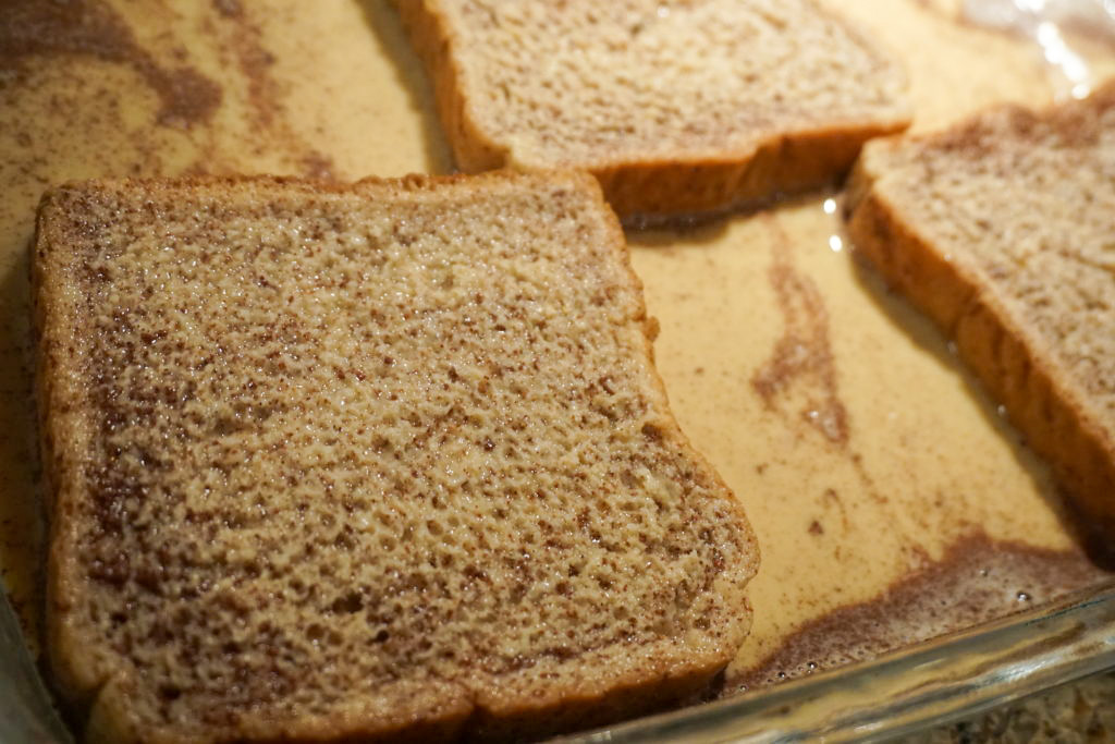 Soaking the other side of Texas toast