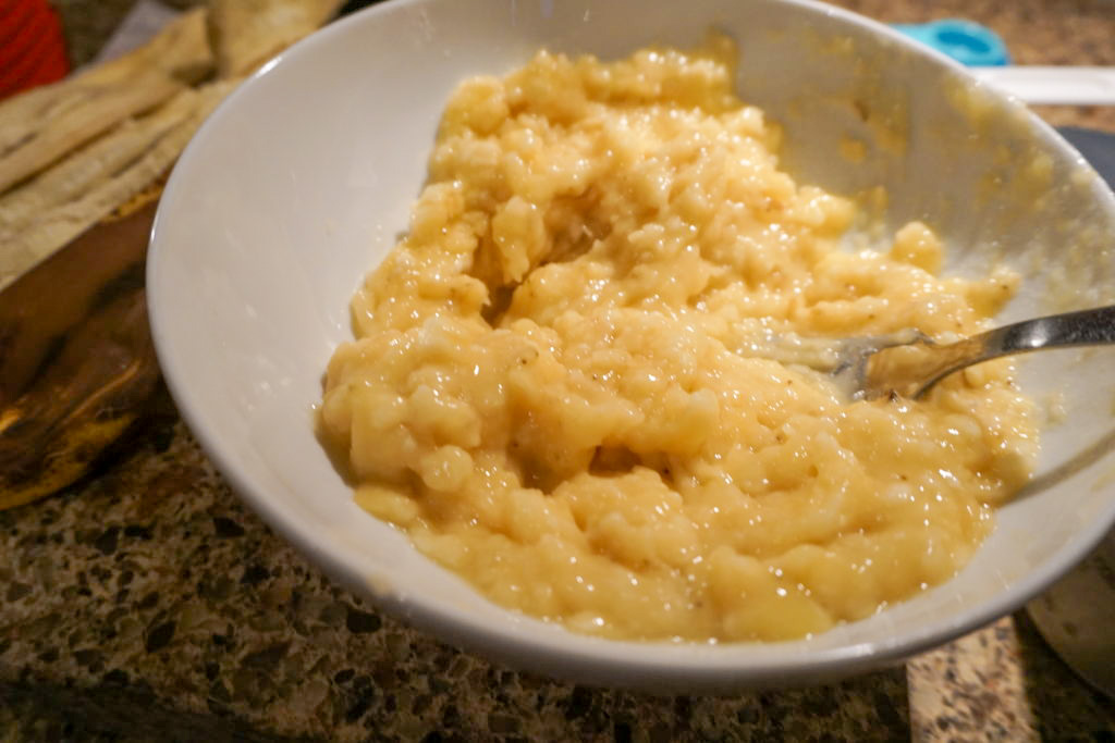 Mashed bananas