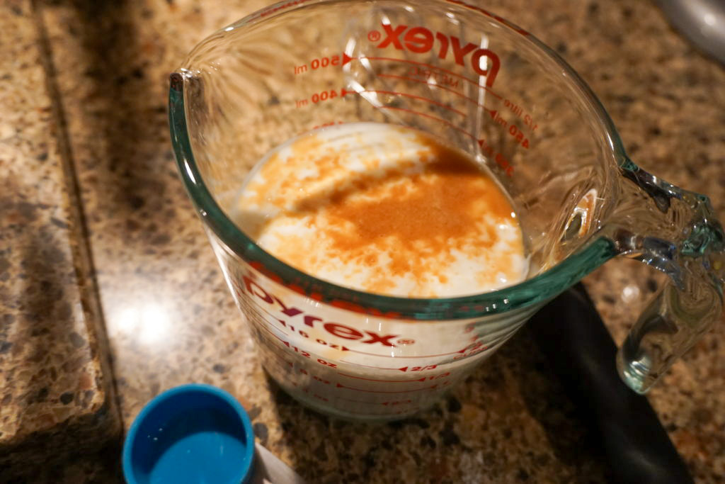 add vanilla extract into the buttermilk 