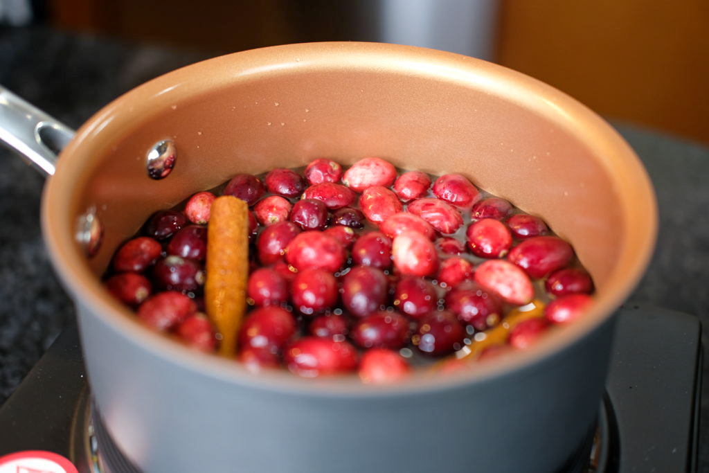 cooking the simple syrup 