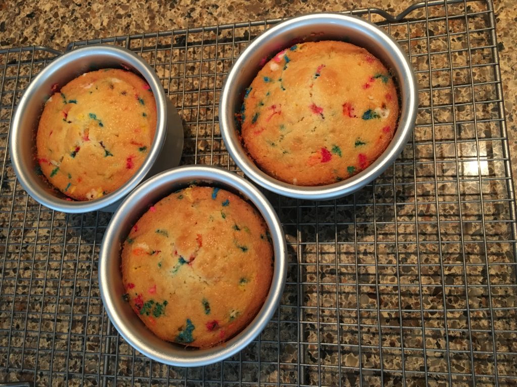 Baked funfetti mini cakes 