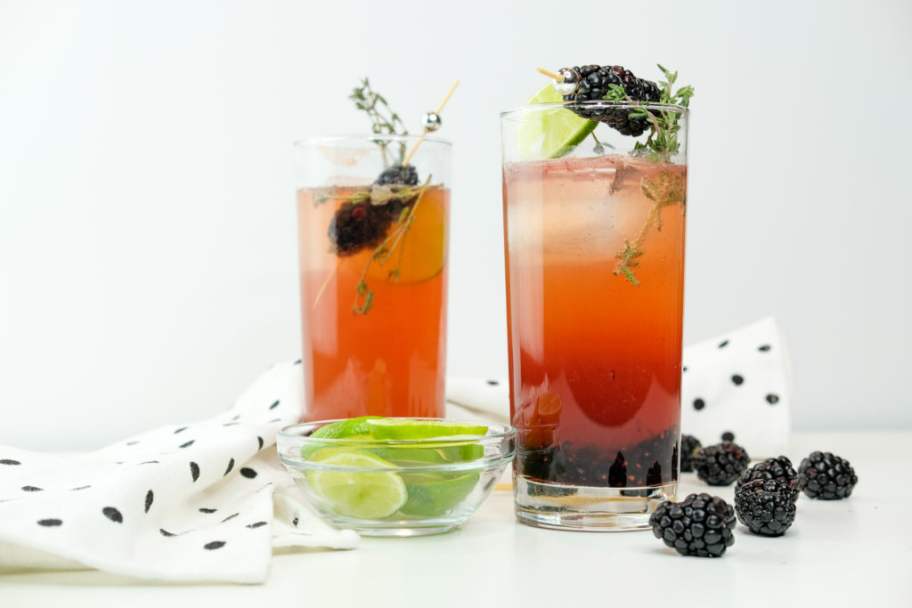 overview of the blackberry kombucha 